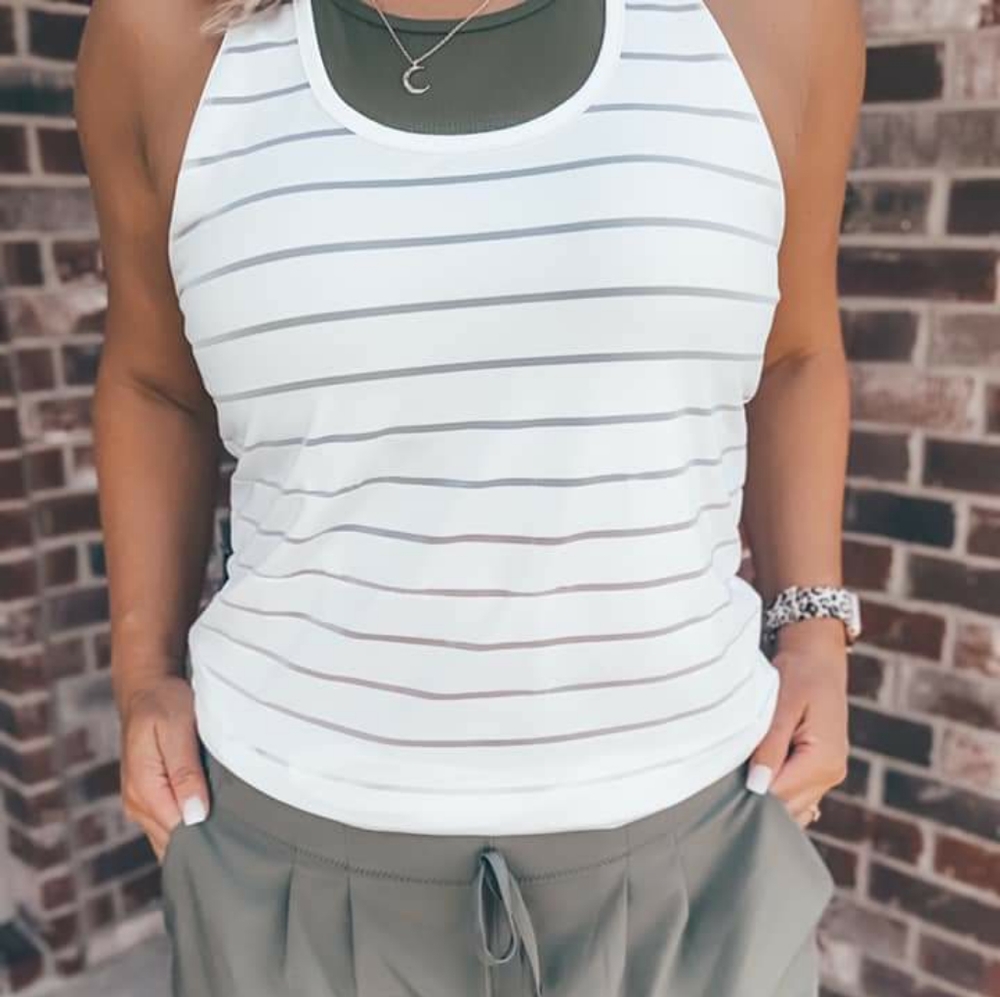 Zyia Active White Havana Tank